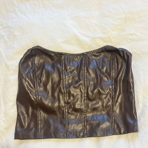 Verge Girl brown leather top